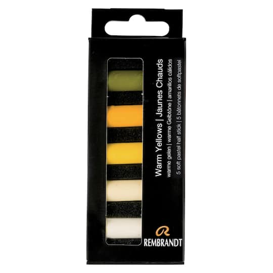 Rembrandt 5 Color Warm Yellows Half Stick Soft Pastel Set